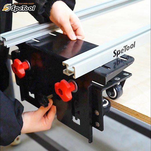 🎉 SpeTool Cratos Pro, don't miss it! 💸 ✅ Maximum Processing Width: 47.2 inches ✅ Maximum Processing Height: 6 inches ✅ Minimum Processing Height: 0.75 inch ✅ Processing Length: Unlimited 😄 Comes with laser-drilled pre-set positions, no tedious leveling is required. 😄 No need to worry about mismatch with your router. Two base plates provided, one with pre-set precise holes, one for DIY according to your router. #spetoolcratos #woodworking #routersled #woodflattening | SpeTool Woodworking Tool