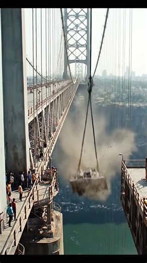 “The Cable Snapped.” #constructionsafety #excavator #workplacesafety #bridgecollapse