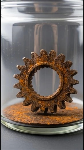 Extreme Rust Removal on Gear Blank in Acid #rustremoval #acidreaction