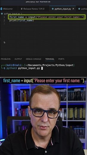 Python input? #shorts #python #linux