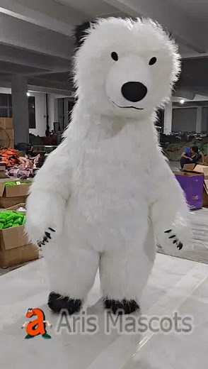 Inflatable Polar Bear Costume for Event Entertainment