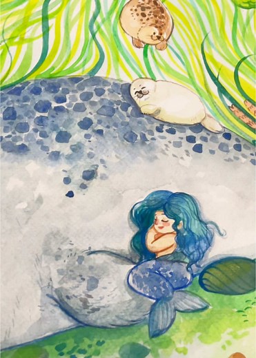 Kawaii Seal Art: A Creative Expression in Watercolor