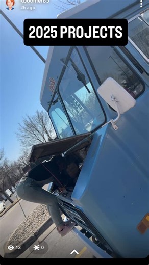 If I seemed tired last year, I was 🫩 》Lucille's Motor swap 》Landscaping 》cut out old cement piece where fuel pumps were, then poured new cement 》got parking lot lines! 》 started cassette tape wall 》redid our bathroom at our house (it was last updated in Feb. 1970 😳 》tornado damage clean up at our house 》lots of rearranging 》homecoming window fun 🤸‍♀️ | Rainy Day Coffee Co.