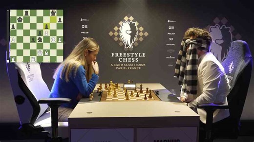 When Magnus Carlsen plays blindfolded and still wins