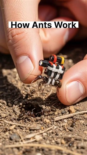 Inside the Tiny World of Ants 🐜 | Ant Army Carrying Food! #shorts