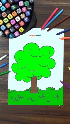 How To Draw A Tree Step By Step 🌳 Tree Drawing Easy