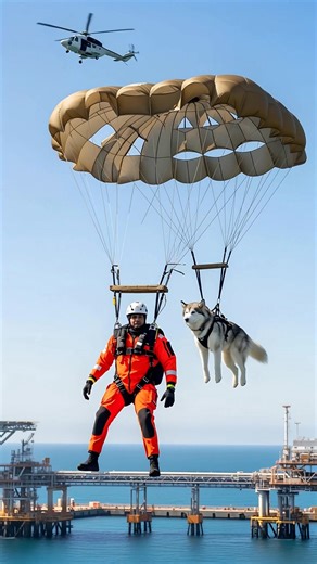 Alaskan Malamute Jumps From Helicopter To Warn Offshore Medic Of Danger! #rescue #animals #pets | Daily Paw Stories