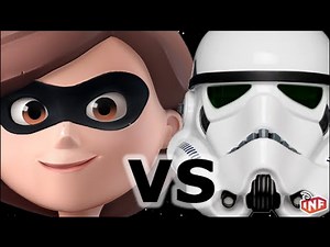 Mrs Incredible vs Star Wars Imperial Troopers Disney Infinity
