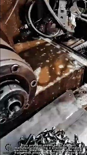 Twist Drill Bit Manufacturing Work Tool Using Precision Grinding Machine #worktool