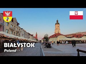 Białystok, Poland. A walk in the city center. 4K