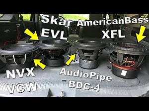 Best Subwoofer Under $200?? Best BANG For The Buck? | Skar | AmericanBass | AudioPipe | NVX