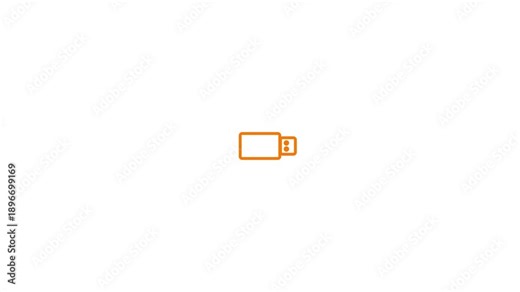 Modern USB Drive Icon in Minimal Style – Portable Flash Storage Device Symbol for Technology, Data Transfer, and Digital File Management Designs