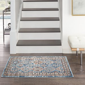 Nourison Concerto Modern Blue/Multi 2'2" x 3'9" Area Rug, (2x4)