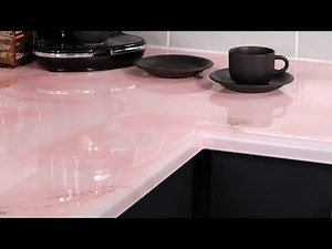 Rose Pink Quartz Epoxy Resin Countertop Technique