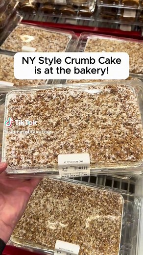 🤤 NEW at the Sam’s Club Bakery! I spotted this delicious NY Style Crumb Cake! It’s buttery, moist, and has an AMAZING crumb top…it’s so good! 😋 It’s $7.98! #samsclub #crumbcake #dessertlovers