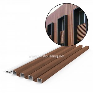 [Hot Item] Wooden Grain PVC Wall Panels Designs for Decor Fluted Wall Panel Wood Plastic Composite WPC Fluted