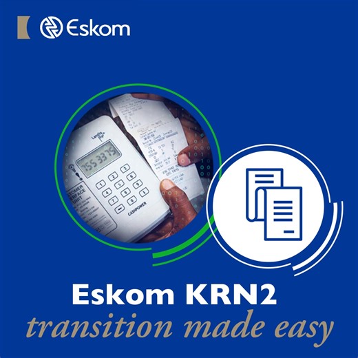 Whether you're a tenant, owner, or caretaker, switching your meter from KRN1 to KRN2 is simple! Just purchase electricity from an approved Eskom vendor, and you'll receive two extra 20-digit recode tokens to enter into your meter. Ready to make the switch? Check out the list of approved vendors here: https://www.eskom.co.za/prepayment/links-to-other-sites. Let's keep your power flowing. | Eskom Hld SOC Ltd