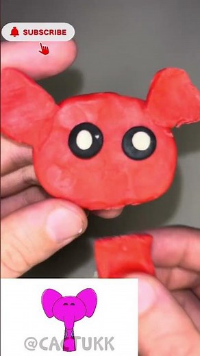 Cute Clay Elephant Tutorial 🐘 Easy DIY Cartoon Animal | Satisfying Clay Art‪@cactukk‬