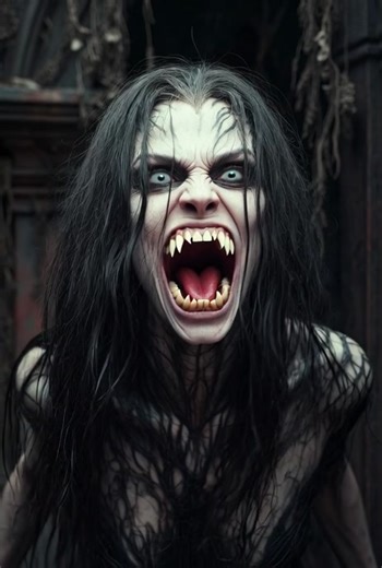 She is the hunger that devours from within. Pale flesh twisted into a visage of pure rage, her fangs bared in a roar that tears through the fabric of reality. Her eyes burn with the fury of the damned, and her scream echoes through the abyss like a curse made sound. She is not beautiful—she is primal, visceral, and utterly unstoppable. This is where sanity shatters. This is where you surrender to the darkness. Follow Crypt Code Creations #DarkArt #GothicHorror #VampireRage #EvilIncarnate #Supern