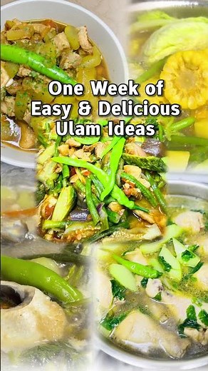 7 Days Ulam Ideas | Easy & Budget Pinoy Ulam for the Week #food #cooking #shorts #ulamideas