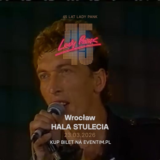 🔥Lady Pank świętuje 45-lecie swojej aktywności scenicznej! Z tej okazji zespół zapraszamy na wyjątkową trasę urodzinową! 🔥Przeprowadzimy Was przez pełną ponadczasowych hitów i rock and rolla historię grupy. O mniej lub bardziej znanych momentach, które tworzyły ją na przestrzeni ponad czterech dekad opowiedzą sami Jan Borysewicz i Janusz Panasewicz. 🔥Wspomnienia, emocje, muzyka i dobra zabawa – to niezbędnik fana na pierwszą połowę 2026 roku. Podczas koncertów usłyszymy największe przeboje gr