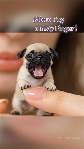 #Smallest #cutest #pug #puppy ｜#パグ 手のひらサイズ ｜Fingertip Animals8 #ASMR #dog