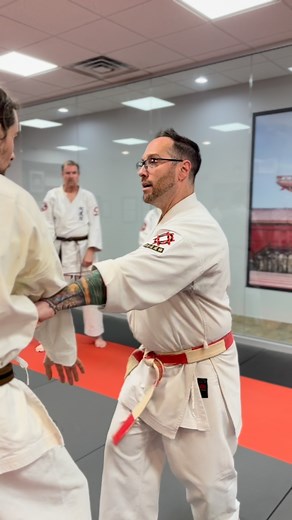 An Iha Sensei Seikichi Iha and Matt Hubinger Matty Mateo Sensei drill we wanted to work on to help with Pinan Sandan rotation and focus of energy. Next video we add Kusanku Sho application. #traditional #karate #training #beikokushidokan #karate #Ihasenseikarate #family #martialarts #quick #clips #reels | Mason Senak