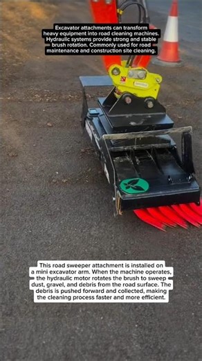 Mini Excavator Road Sweeper Attachment