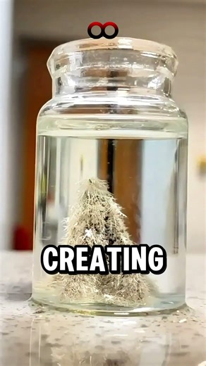 He Grows A Metal Tree With Chemistry 🧪🌳#MetalTree #ChemicalReaction #SatisfyingScience #loopverse