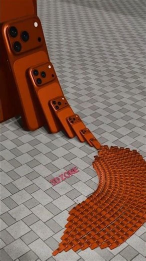Giant iPhones Satisfying Domino Effect 😱