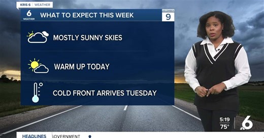 Strong cold front: Big temperature drop tomorrow