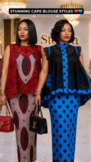 Beautiful Cape & Peplum Blouse Styles 2026 ❤️💙 Latest African Fashion Inspiration #shorts
