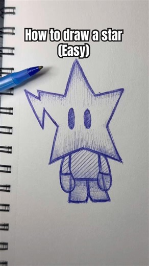 How to draw a cool star under 10 minutes. Easy #art #drawing #howtodraw #drawingtutorial #draw