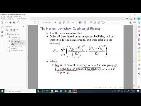 Categorical Data Analysis: Tjur's R-squareds and the Hosmer-Lemeshow Goodness of Fit Test