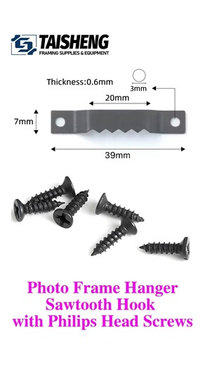 Photo Frame Hanger Sawtooth Hook with Philips Head Screws
