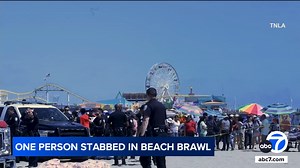 1 man stabbed when brawl breaks out near Santa Monica Pier; 5 arrested