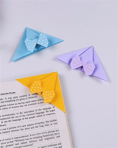 16K views · 214 reactions | Dive into the world of origami with our easy and fun tutorial on making paper bookmarks! In this video, we'll guide you through the simple steps to create your own stylish and functional origami bookmarks. | Colors Paper | Facebook