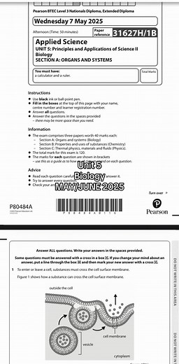 Biology Unit 5 Exam Preparation Guide for Sixth Form