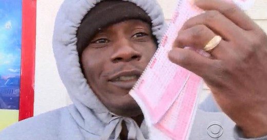 Powerball players form huge line