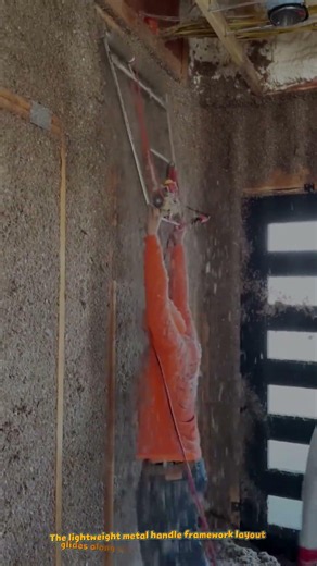 Heavy 1-Roller Motorized Insulation Scraper Machine Shaves Cellulose Walls #machine