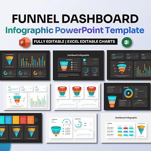 Funnel Dashboard Infographic Powerpoint | Data Analytics & KPI Slides - Etsy