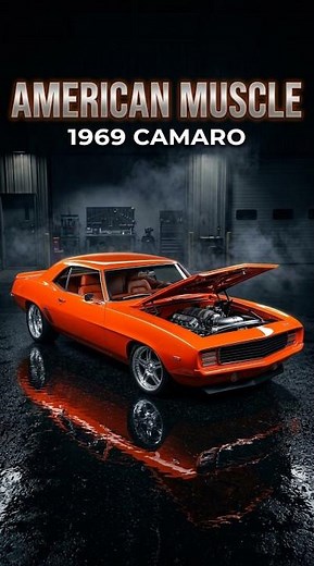 This 69 Camaro Turns Heads! 🔥 Orange American Muscle #Shorts