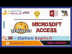 #03 - VBA ACCESS / Option Explicit (Trucs & Astuces)