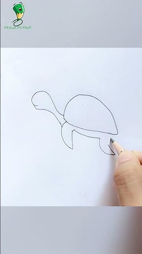 How to Draw a Tortoise in Easy Way 🐢 | Step-by-Step #shorts