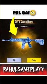 Finally 22 Glicher Redeem Tokan 🤯 #m416glacier #bgmi