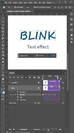 How to Create GIF in Adobe Photoshop cc Tutorial | Blink Text Effect