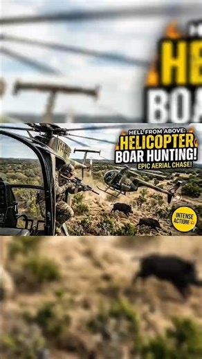 Helicopter Boar Hunt – Wild Action From Above! 🚁🐗