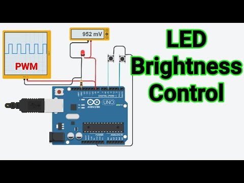 LED Brightness Control With Two Button || Arduino Program