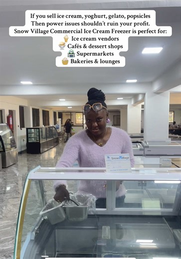 Commercial Ice Cream Freezer for Vendors and Cafés