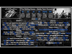 The Rolling Stones - Honky Tonk Women [Jam Track] [Guitar Chords & Lyrics]